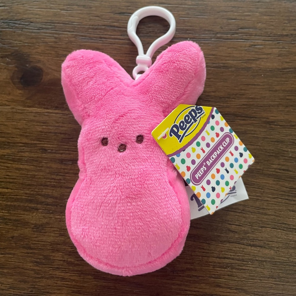 Peeps Plush Keychain Bookbag Mini Clip NWT & 3 books scentos easter stickers